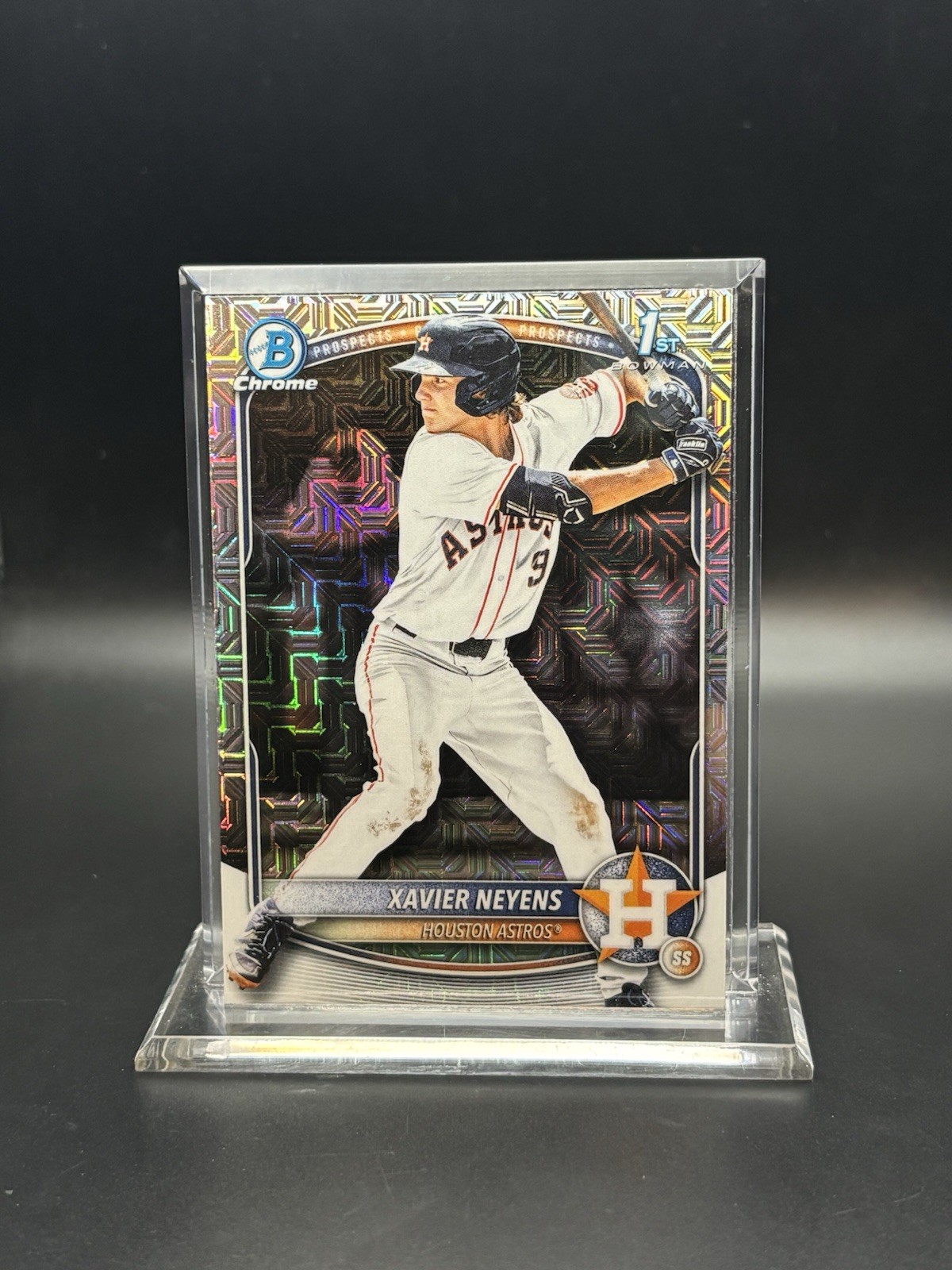 2025 Bowman Chrome – Xavier Neyens Mega Mojo Refractor RC No. BDC-2