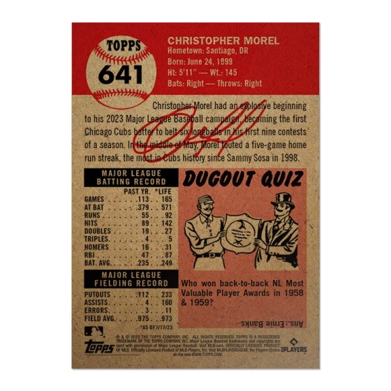 Topps MLB® Living Set® Card #641 ⚾️ Christopher Morel Cubs RC ⚾️ Rays