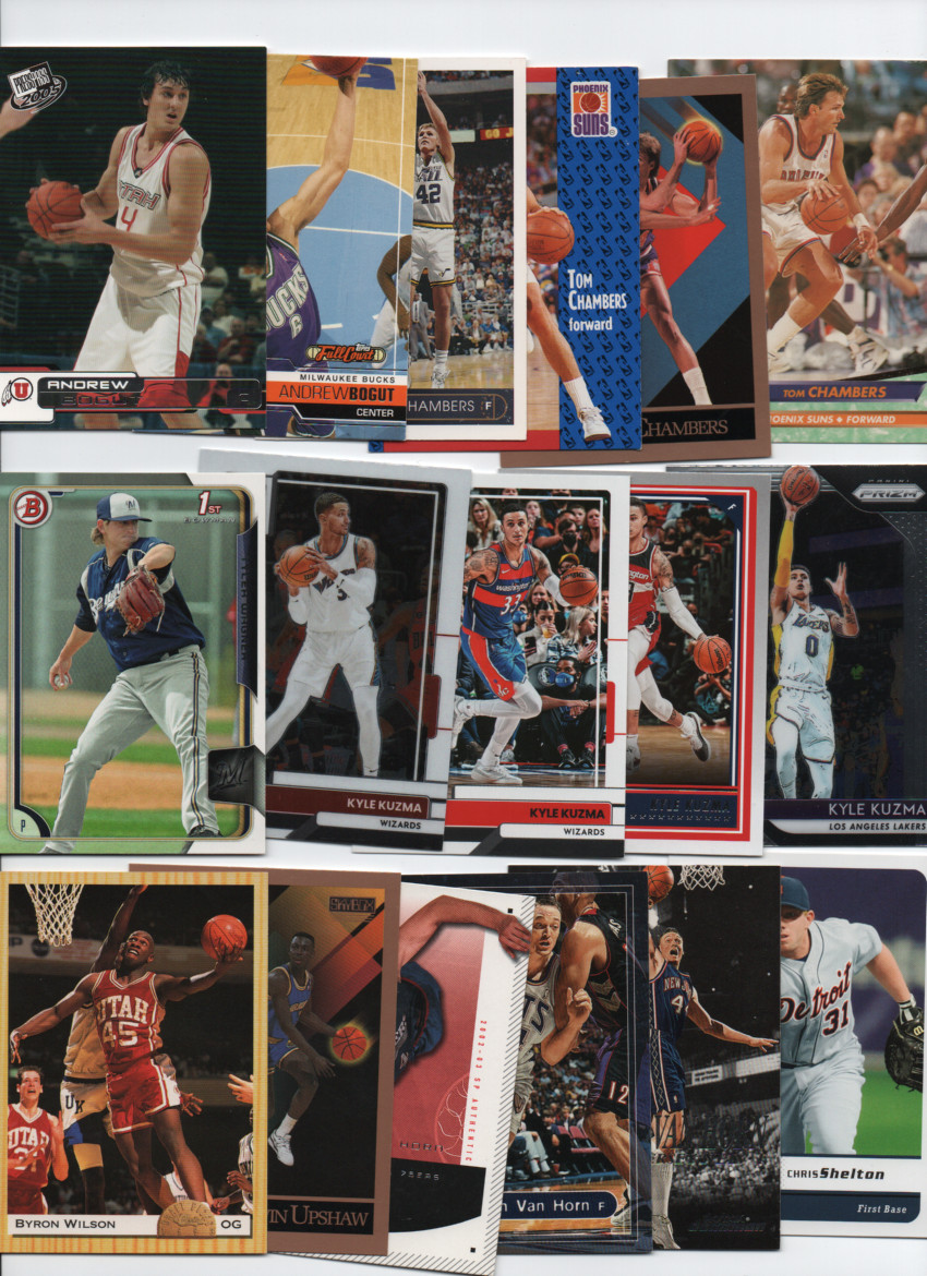 UTAH UTES 50 CARD BASEBALL BASKETBALL LOT UPSHAW, WAGNER, CHAMBERS, KUZMA…