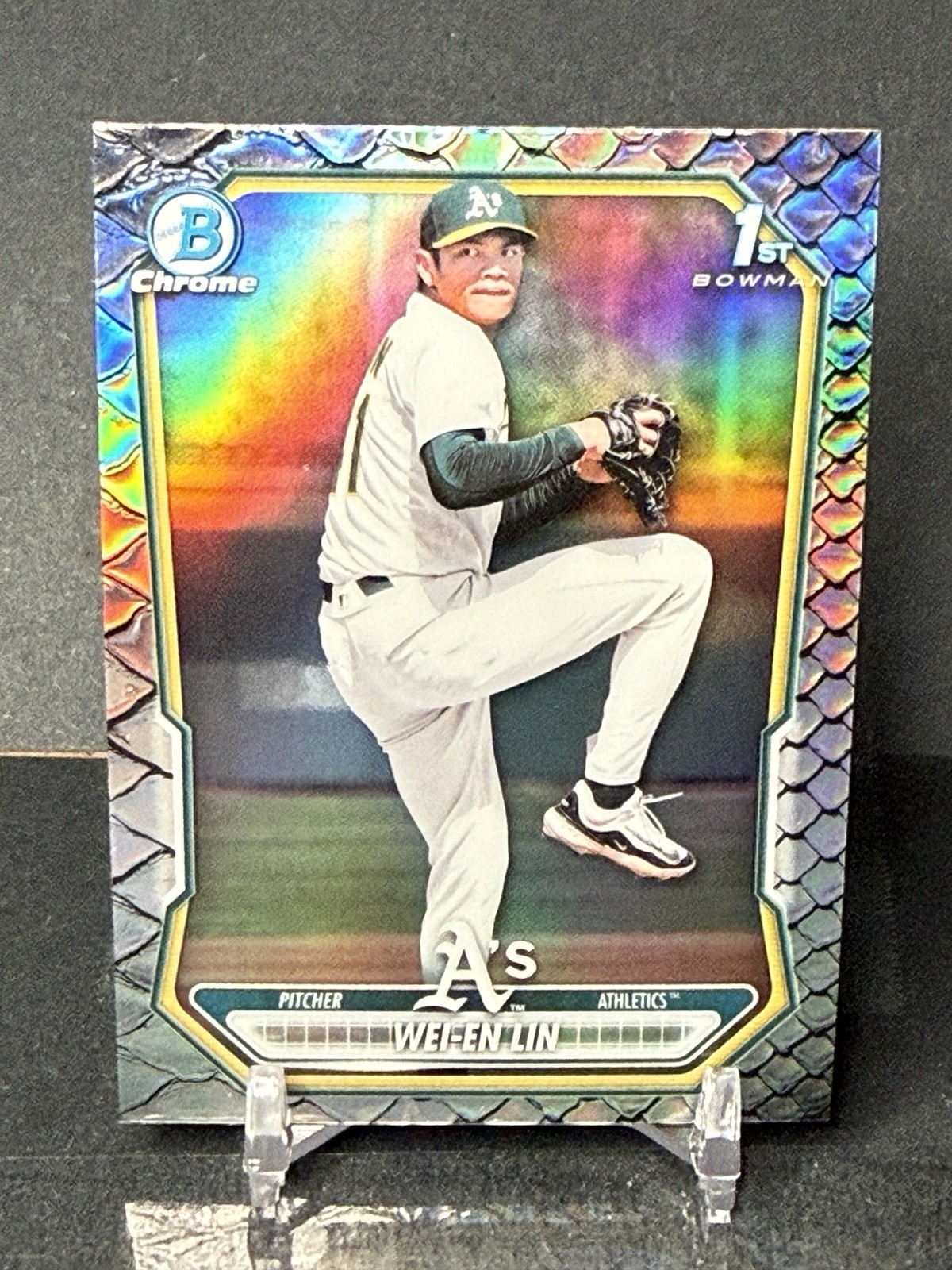 Bowman 2025 Chrome 1st Reptile Wei-En Lin Oakland Athletics #BCP-125