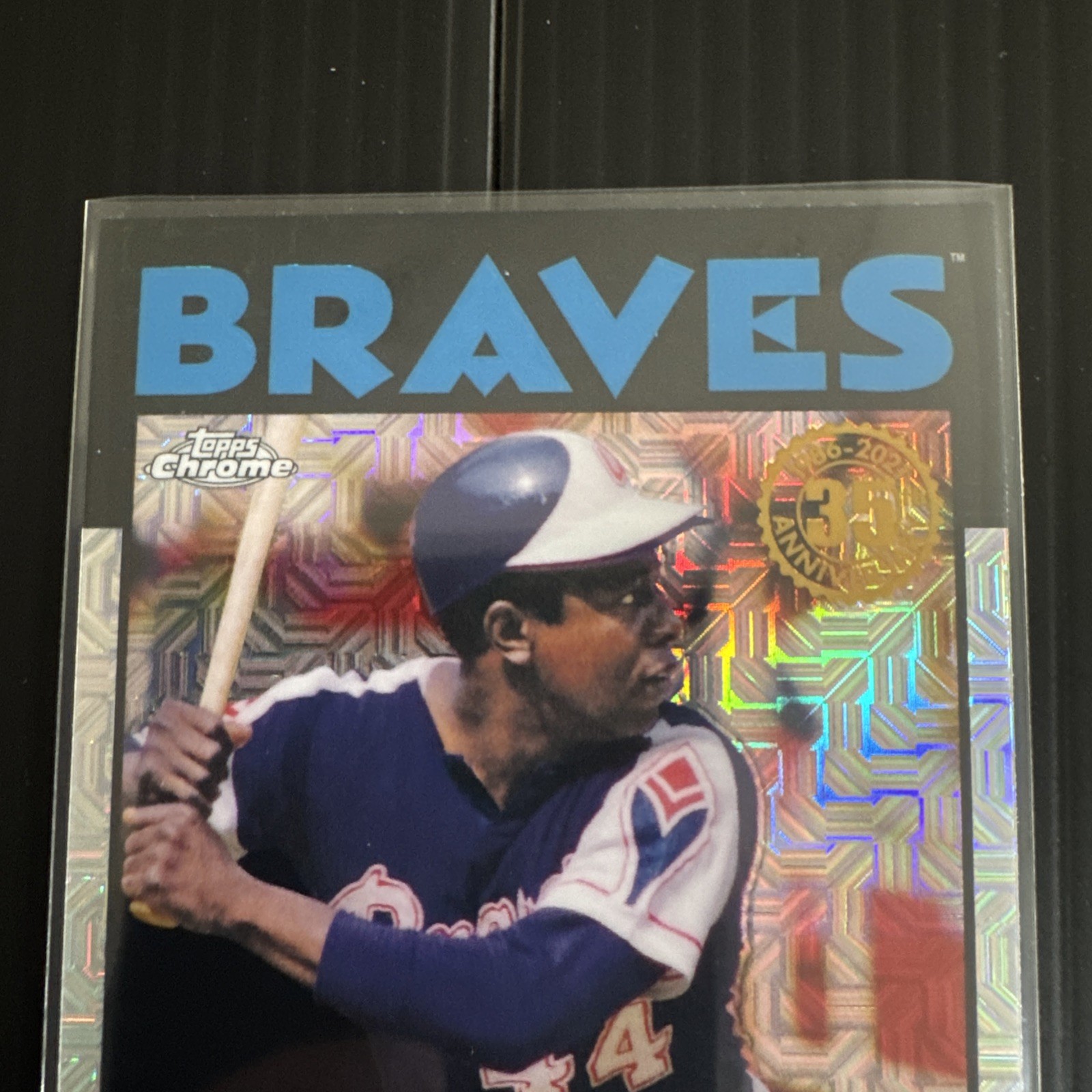Hank Aaron Silver Pack Mojo 2021 Topps #86BC-7 Braves