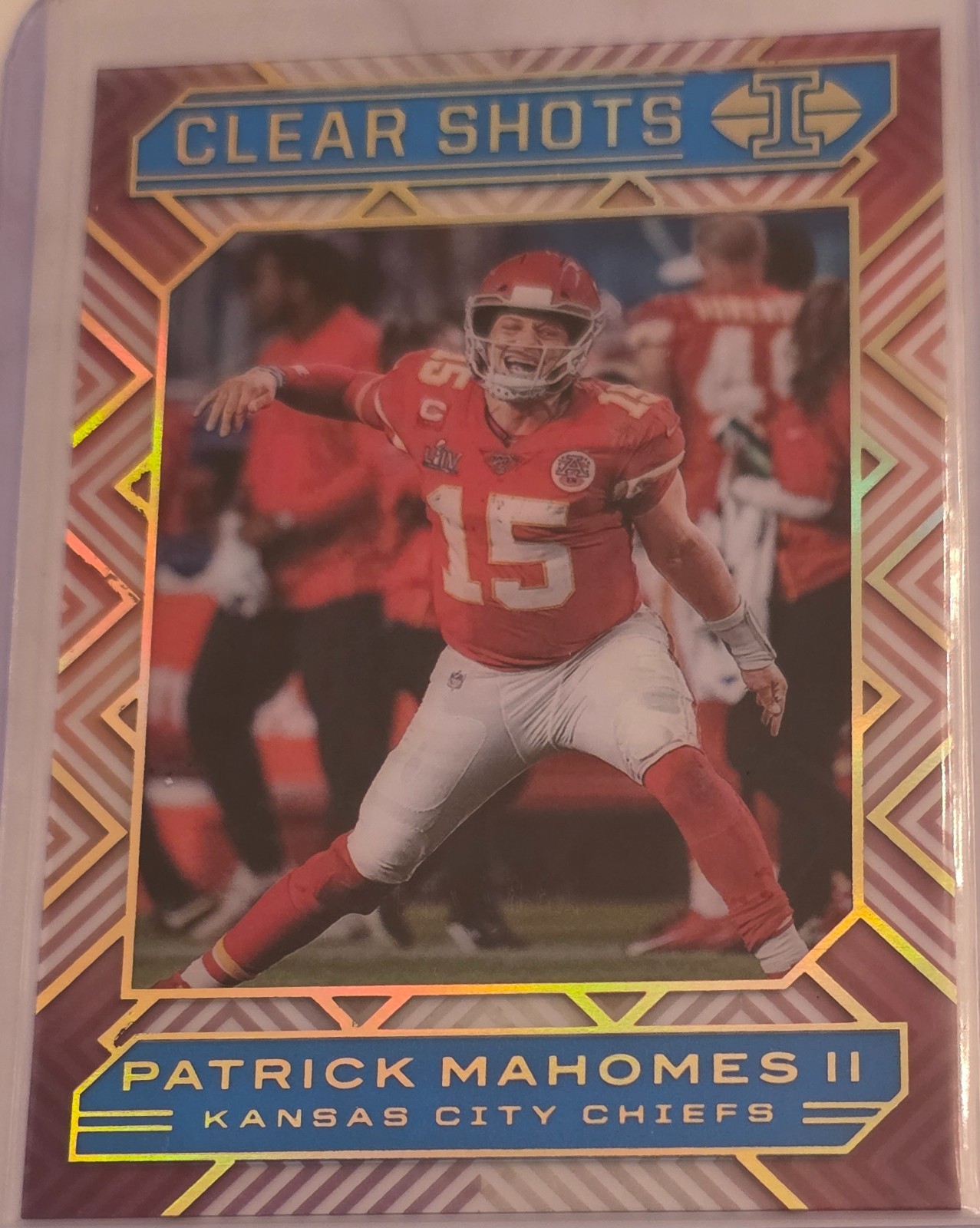 PATRICK MAHOMES II 2020 Panini Illusions Clear Shots Light Blue /299 #1