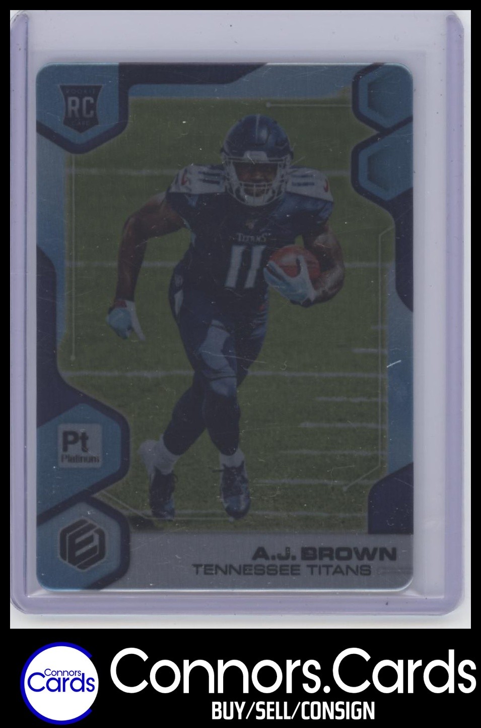 A.J. Brown Rookie 2019 Panini Elements #136 Platinum Metal 1/1 Eagles