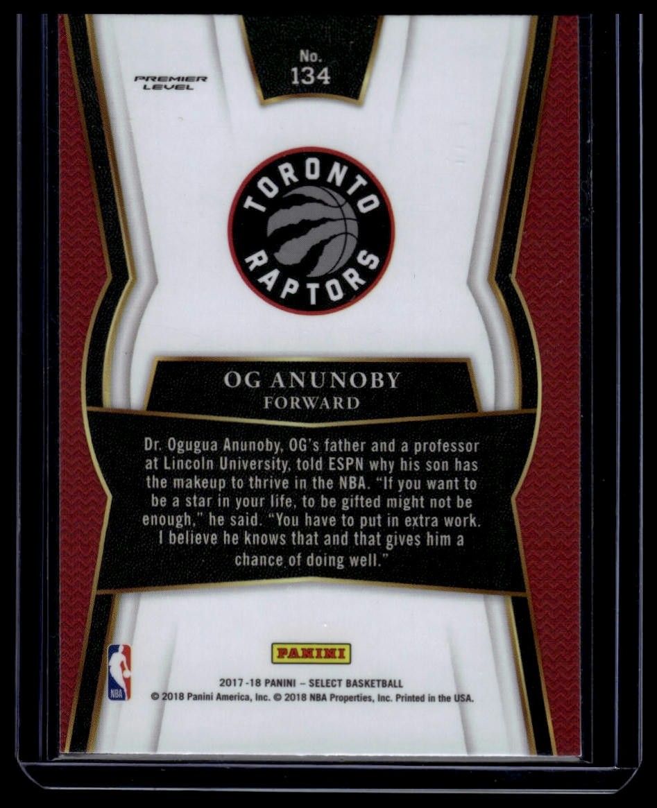 2017-18 Panini Select #134 OG Anunoby