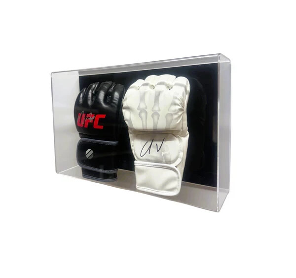 Acrylic MMA Fighting Double Glove Display Case Wall Mount UV Protecting UFC
