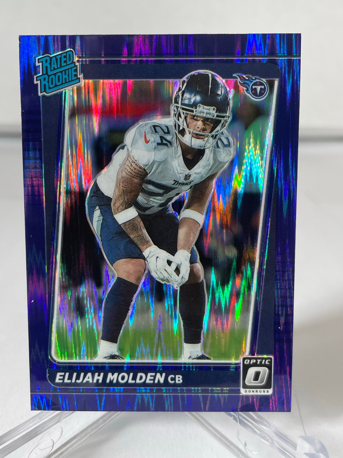 Elijah Molden 2021 Donruss Optic Rated Rookie RC #300 Purple Shock Parallel