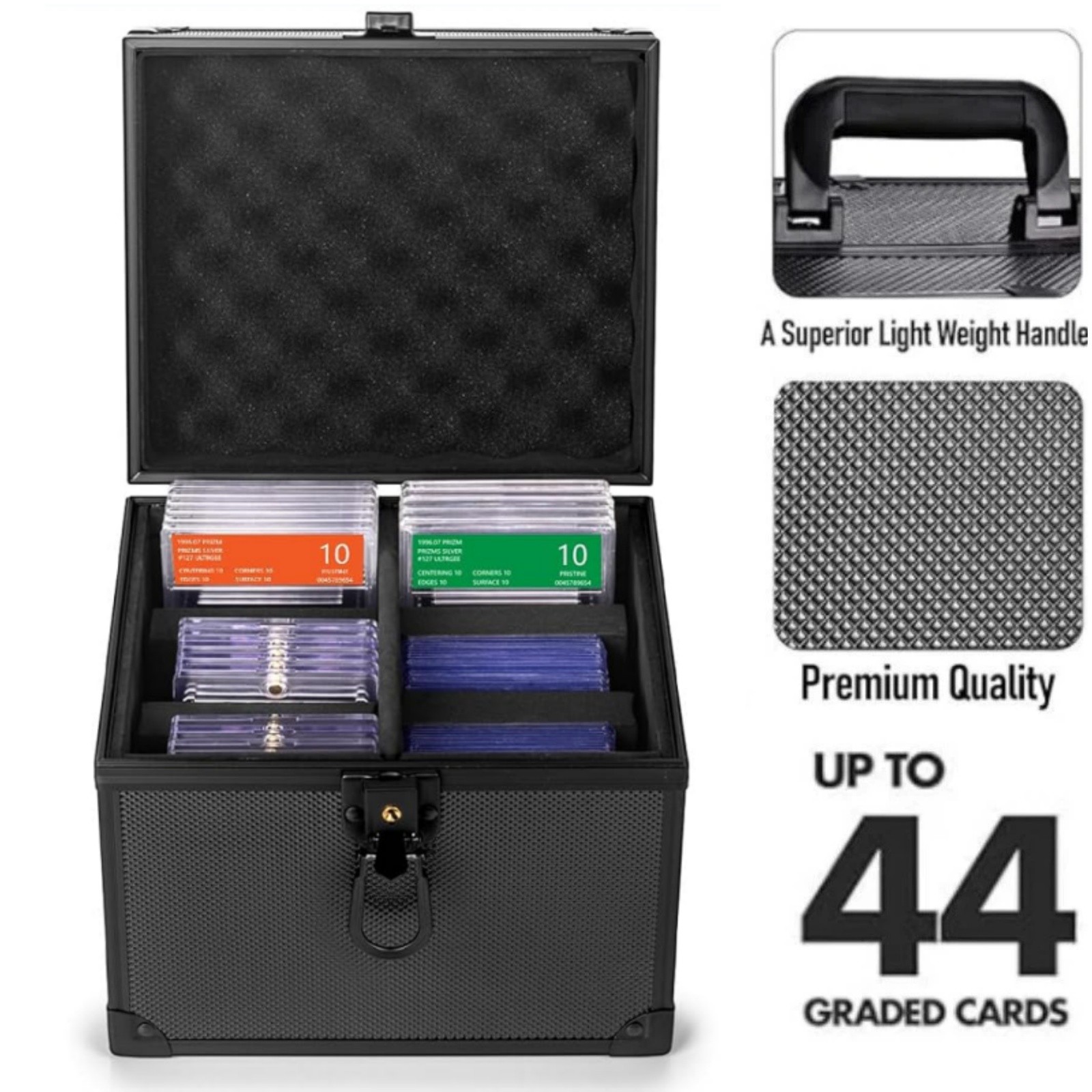2 Slot Graded Card Case Storage Box for 40+ PSA Slabs ,Card Holders, Toploaders