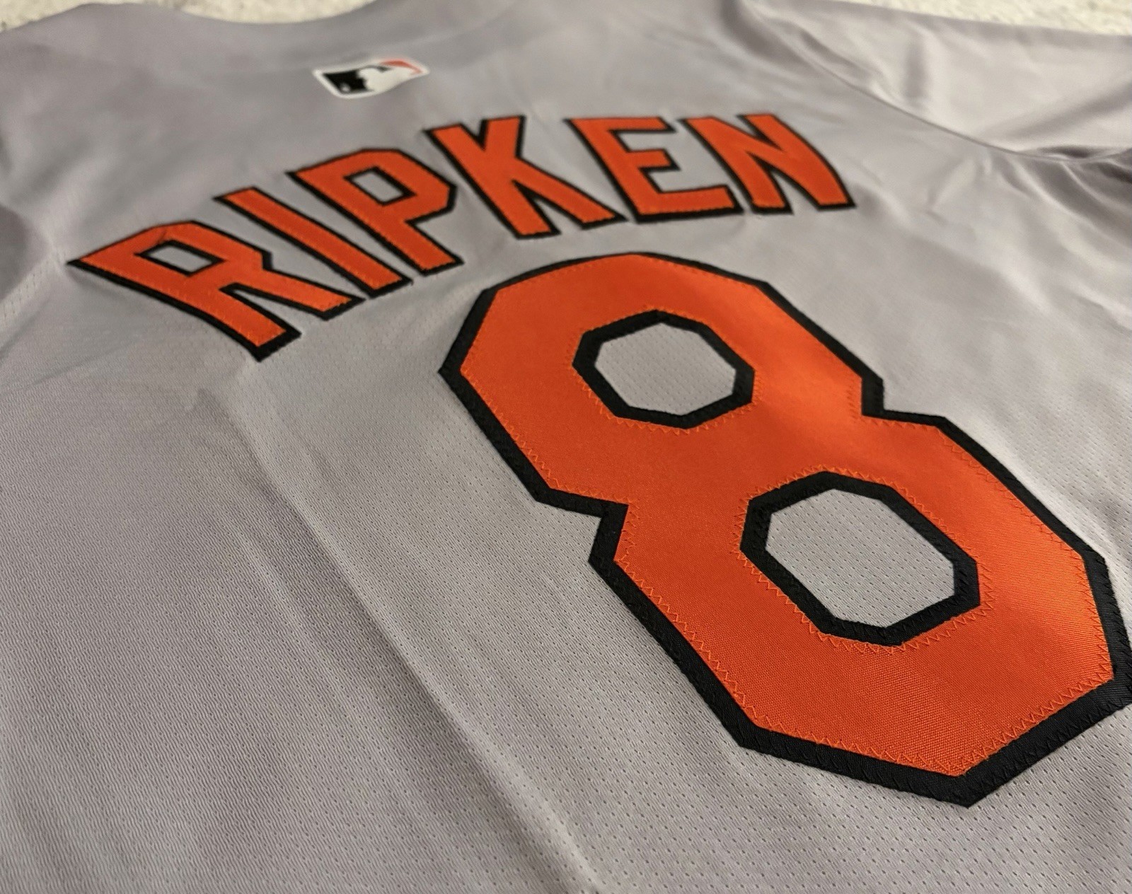 Nike Authentic Baltimore Orioles Cal Ripken Jr Baseball Gray Jersey Men’s Sz L