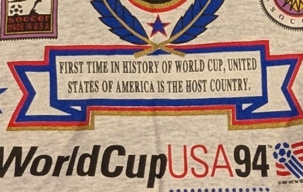 Ends 7/2 @ 6pm PDT, Official 1994 World Cup Sweatshirt USA 1st Time Host XL New