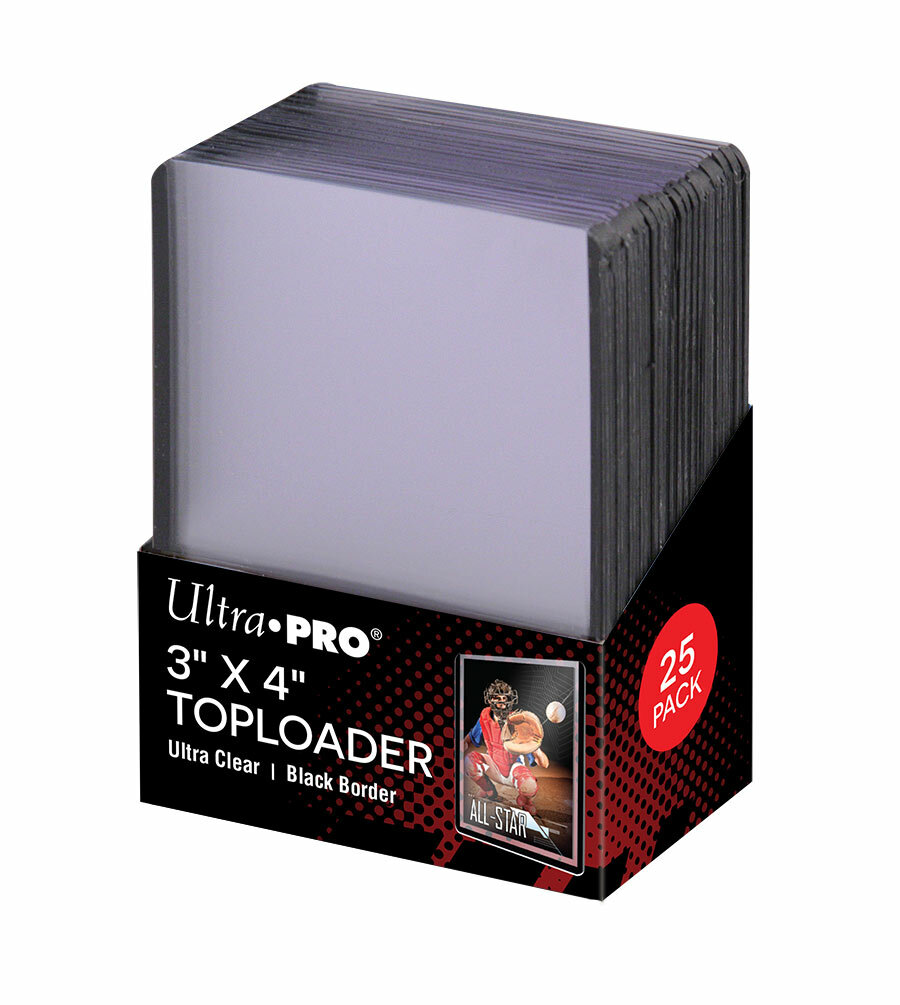 (25-Pack) Ultra Pro Black Border Topload Card Holder Toploaders Art Cards