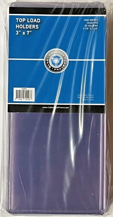 COLLECT SAVE PROTECT CSP 25 TOP LOAD HOLDERS 3″ X 7″ TL3070 FACTORY SEALED NEW