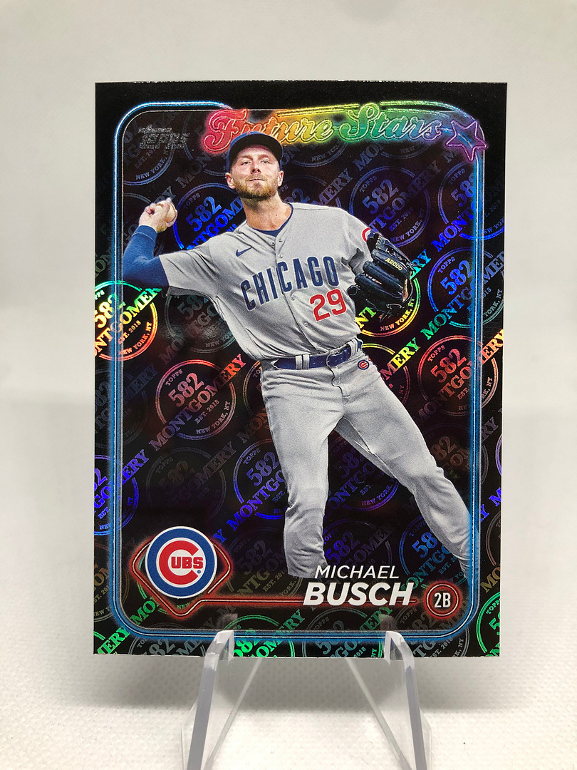 Michael Busch 2024 Topps 582 Montgomery Club Foil Card #471 Cubs