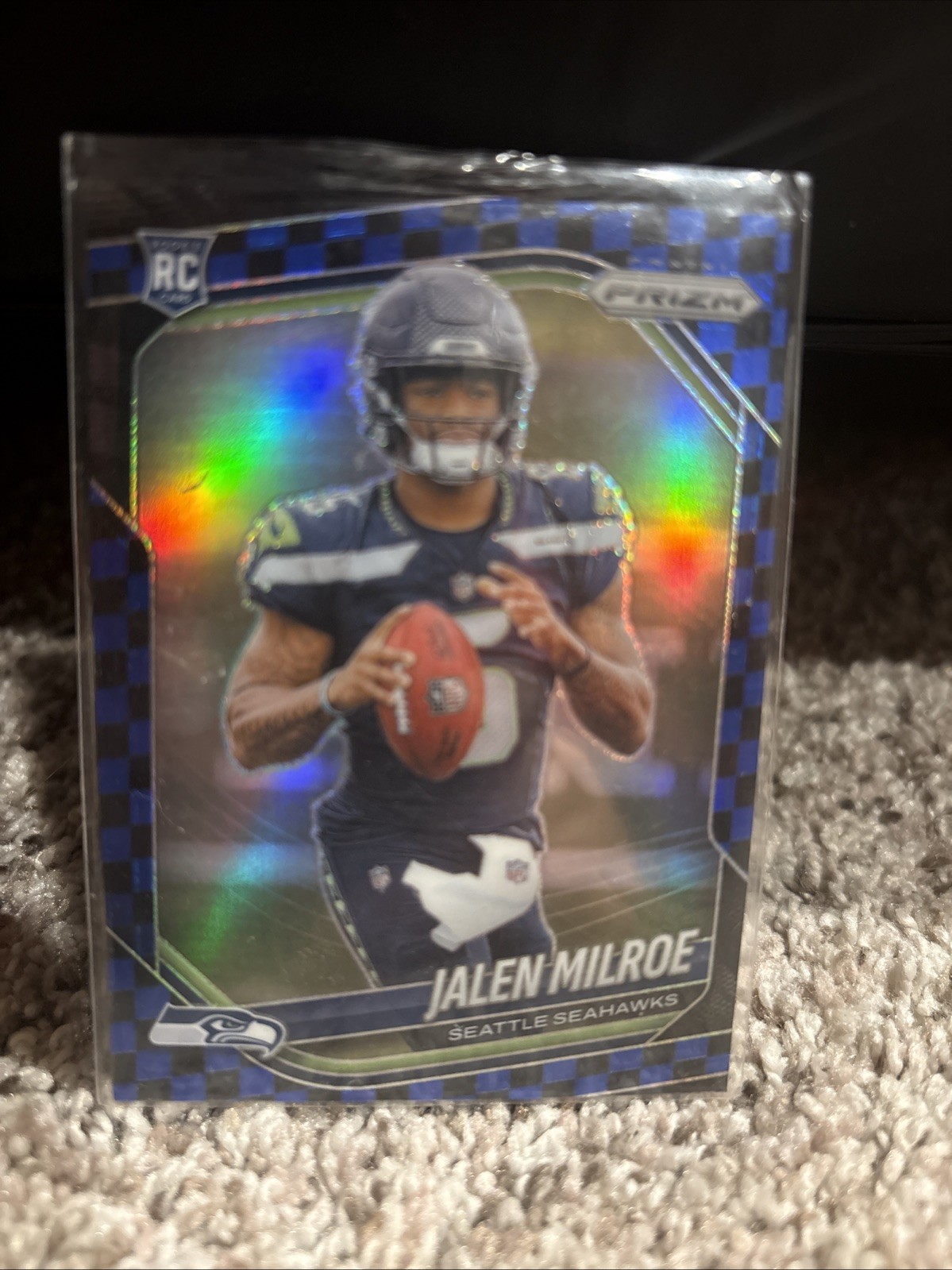 2025 Panini Prizm Jalen Milroe RC Black Blue Checker Prizm Rookie SSP QB