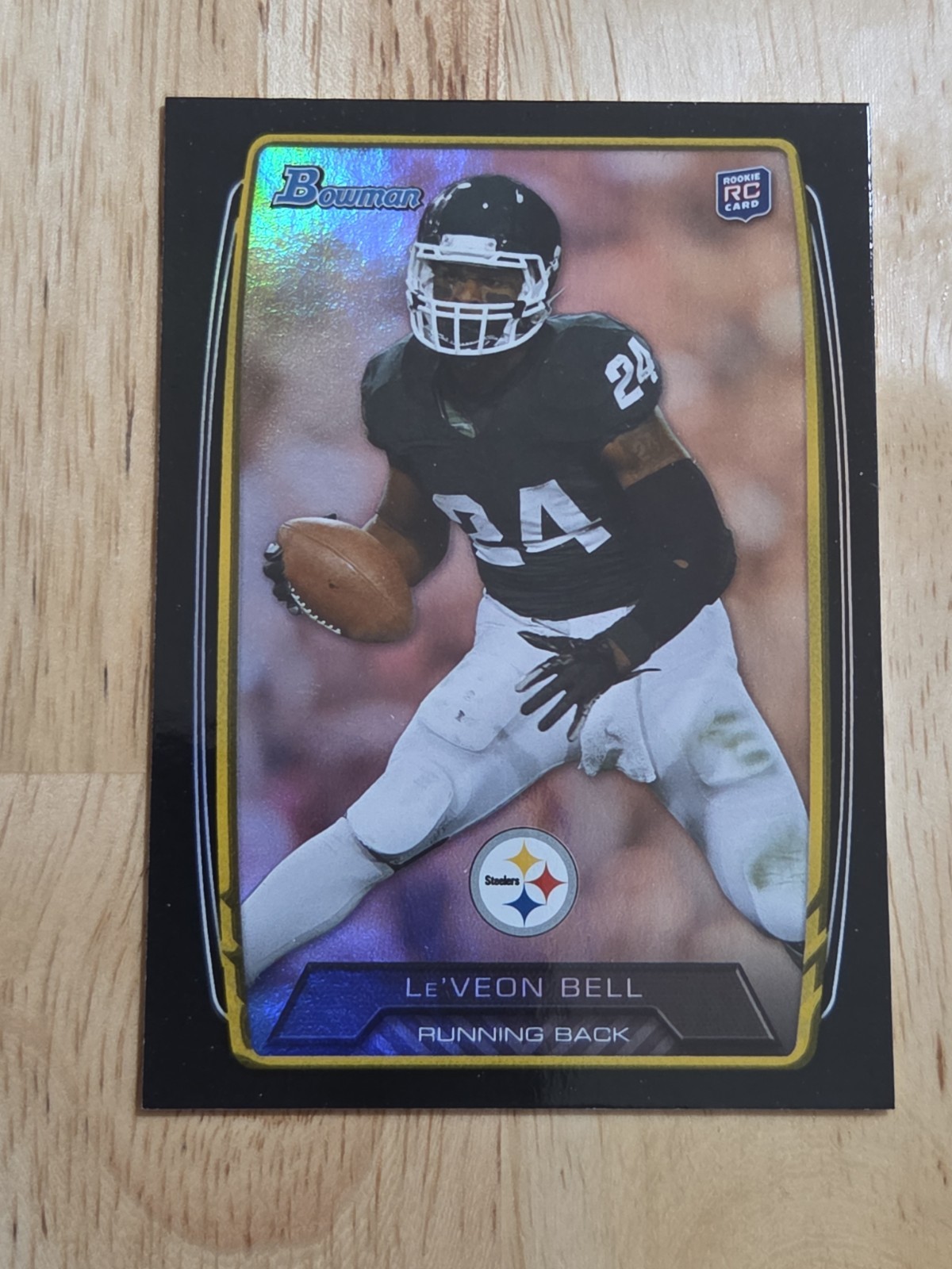 2013 Bowman LE’VEON BELL Black Rainbow Foil #123 Rookie Steelers SP