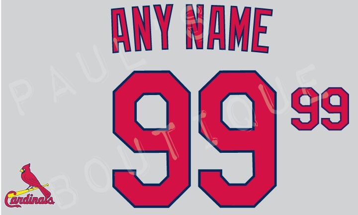St. Louis Cardinals Lettering Kit for Authentic 2023 Jersey – ANY NAME & NUMBER