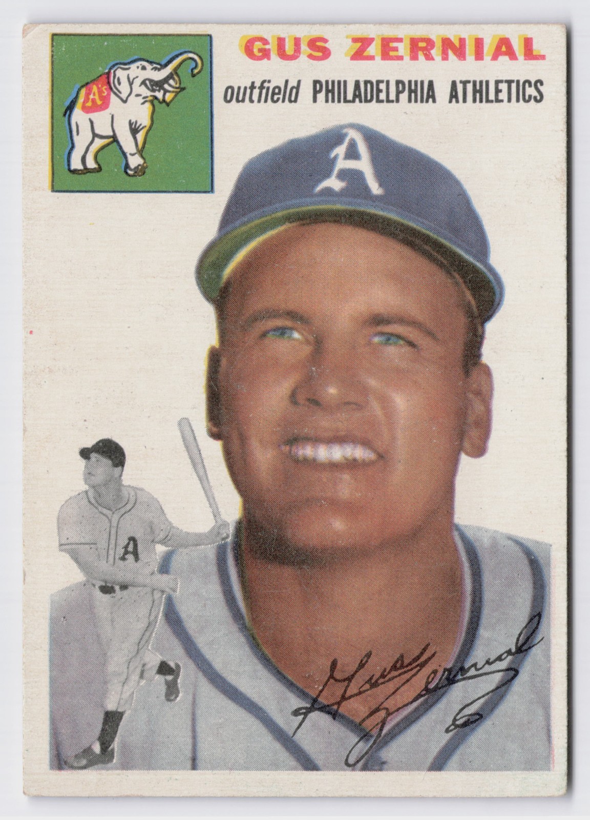 1954 Topps Gus Zernial #2 PHILADELPHIA ATHELTICS