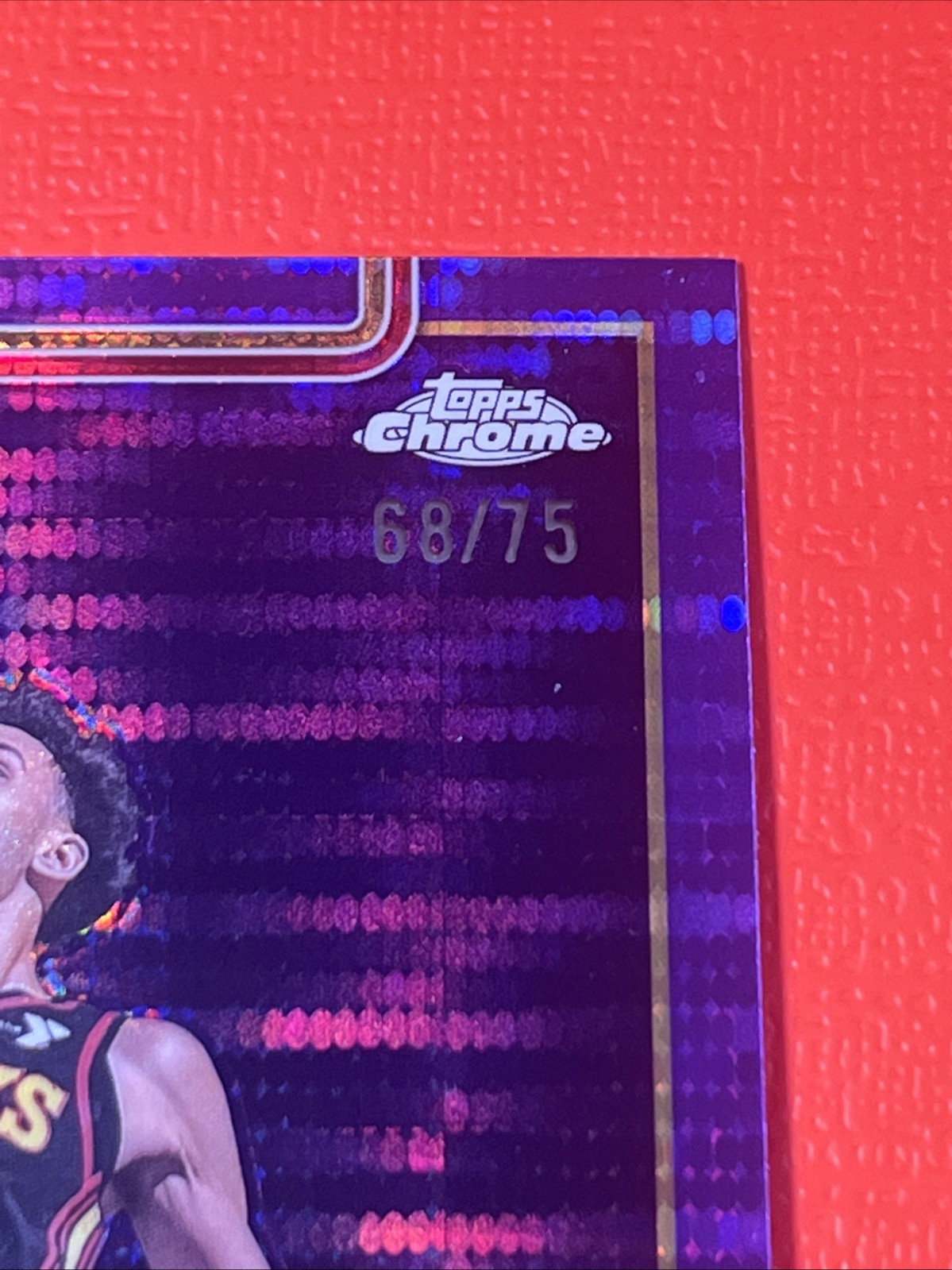 Zaccharie Risacher ~ 2025-26 Topps Chrome Basketball #2 /75 Purple Pulsar 🫎