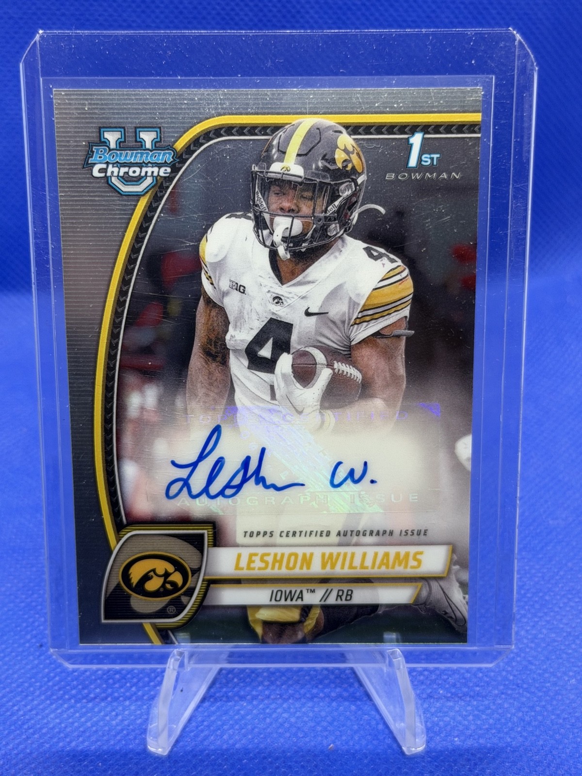 2024 Bowman University Chrome – Chrome Prospect Autographs Leshon Williams 1st