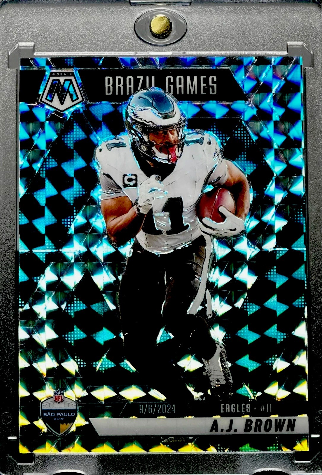 A.J. BROWN AJ RARE MOSAIC REFRACTOR PRIZM INVESTMENT CARD PANINI EAGLES MINT