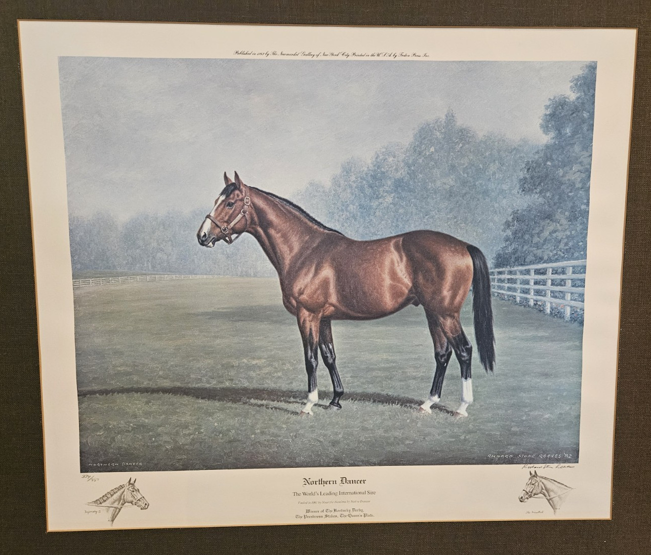 Richard Stone Reeves, Northern Dancer, Signed/Numbered Lithograph/Print, 374/850
