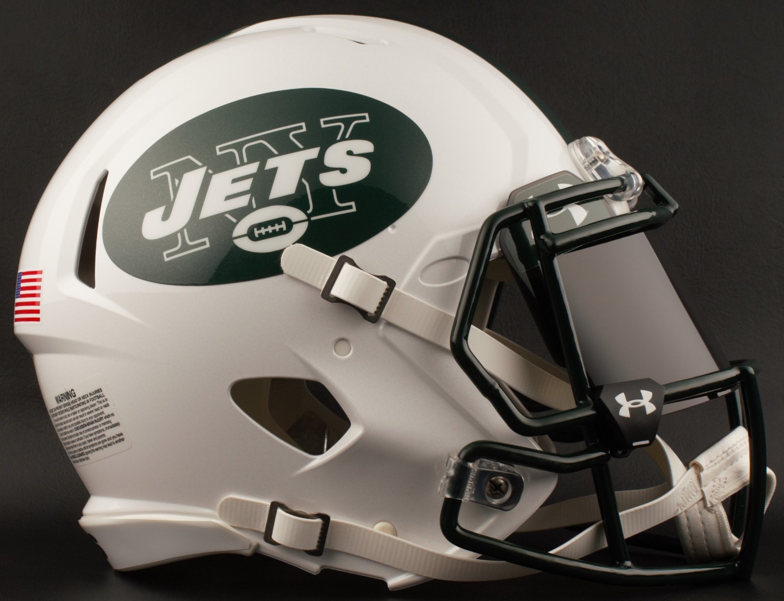 NEW YORK JETS NFL Football Helmet with BLACK-TINT Visor / Eye Shield