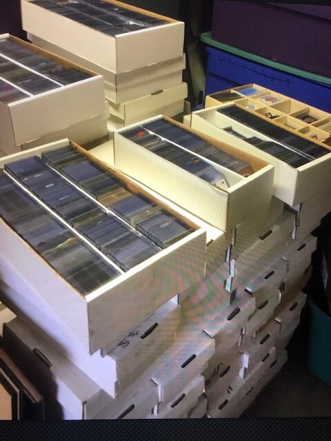 Huge sportscards collection storage unit find Over 2 million cards Free Shipping