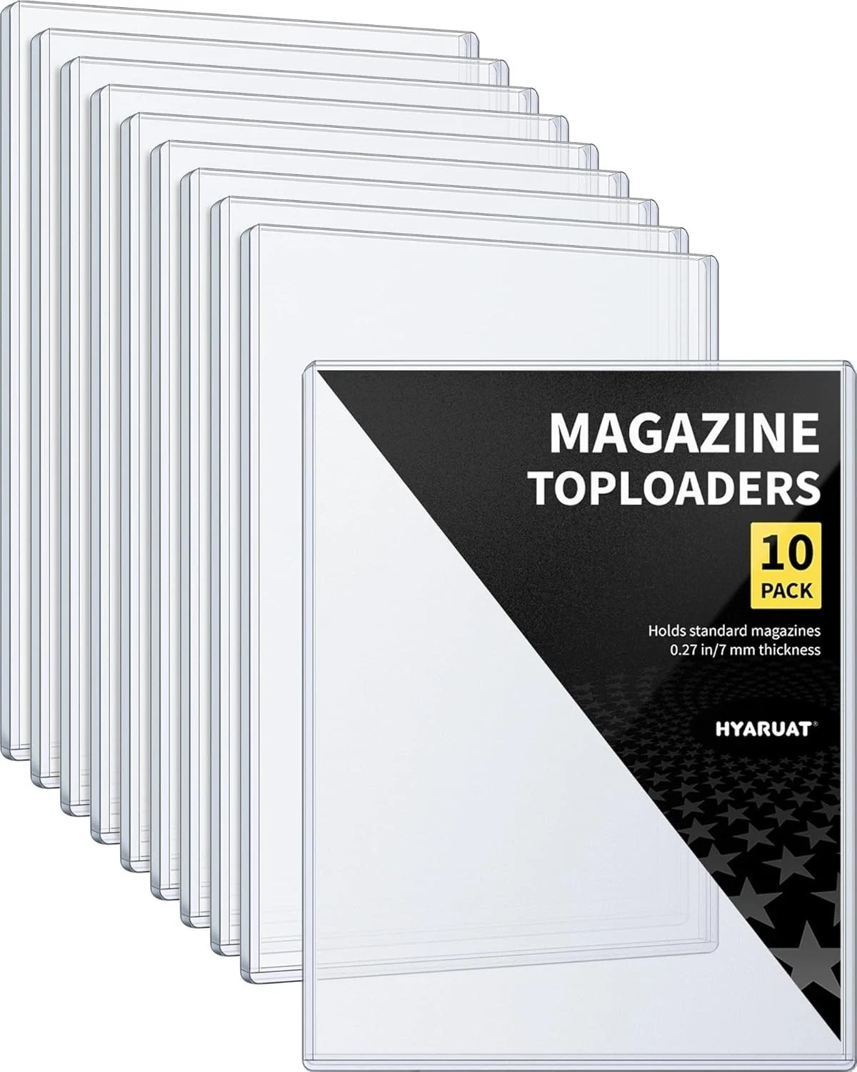 Magazine Toploader – 7mm Thick Plastic Sleeves, 9×11.5 Top Loader Clear