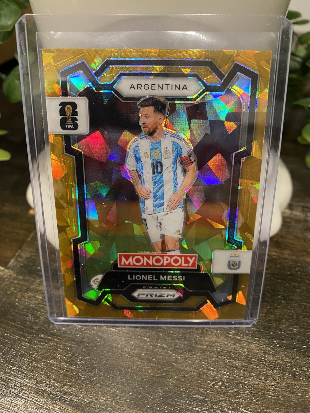 2026 Panini Prizm Monopoly Fifa World Cup – Lionel Messi #1 Gold Cracked Ice