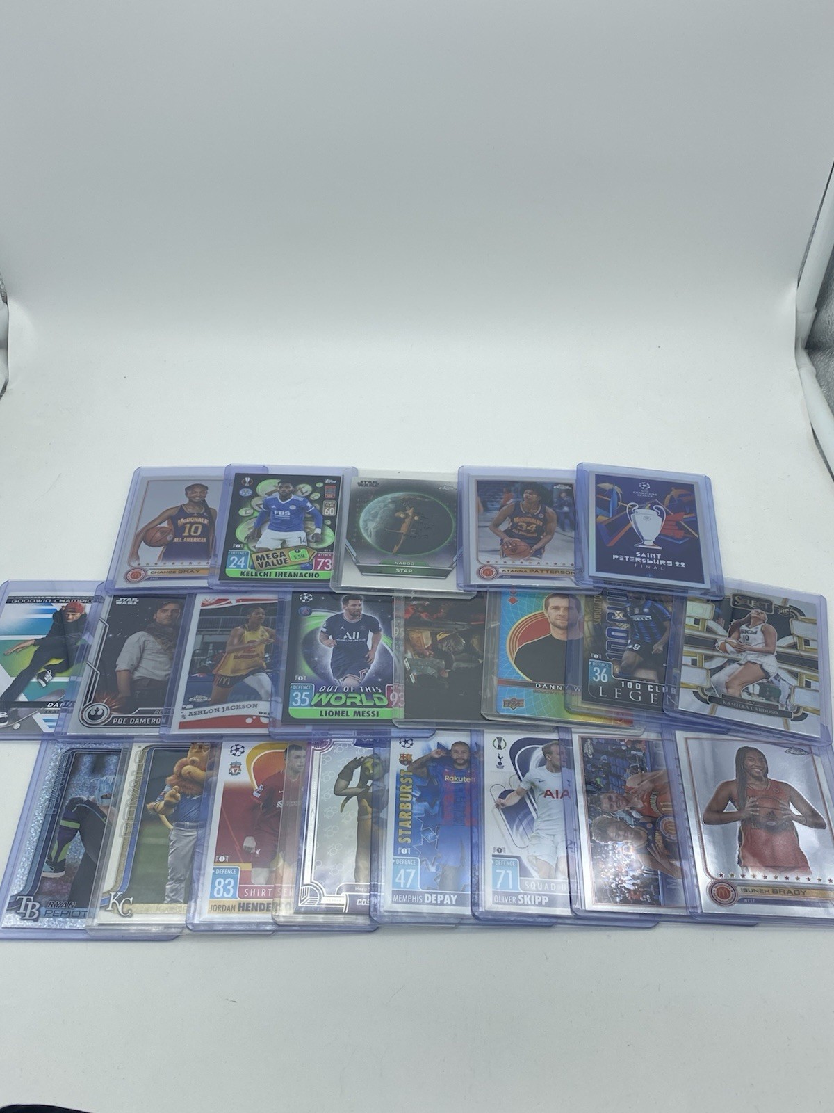 MIXED LOT OF 55 SPORTS TRADING CARDS Star Wars WNBA NBA MLB NHL MLB SOCCER