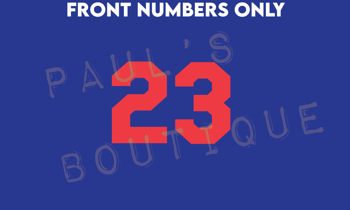 Los Angeles Dodgers FRONT NUMBER ONLY for Jersey – NO STITCHING NEEDED