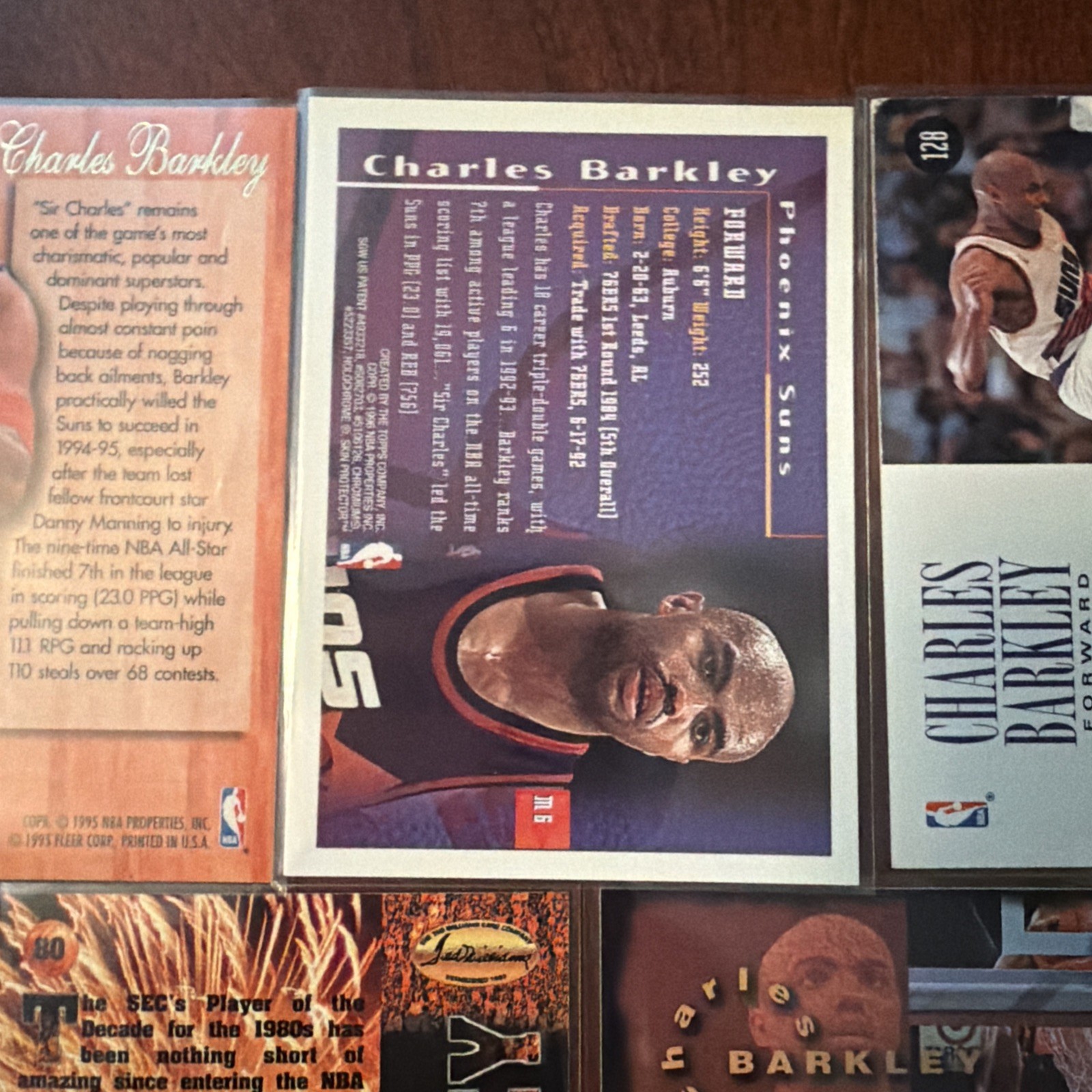 5 Charles Barkley Insert And Base Cards.
