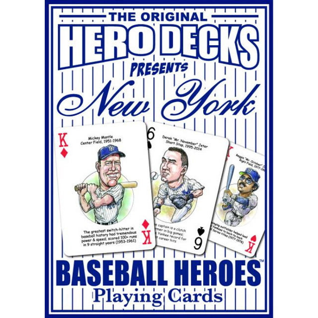 MLB Baseball Hero Decks Caricature 52 Playing Cards rare custom Parody art