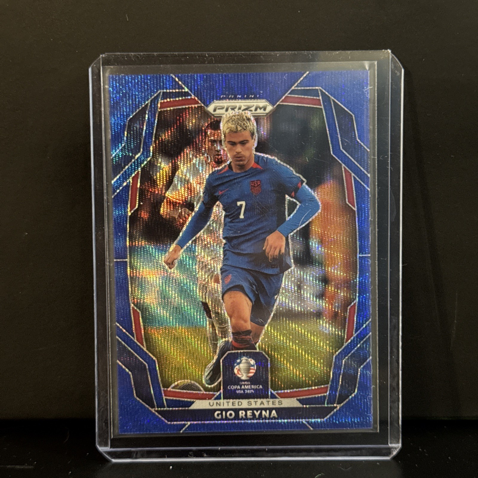 2024 Panini Prizm CONMEBOL Copa America #156 Gio Reyna Blue Wave /199