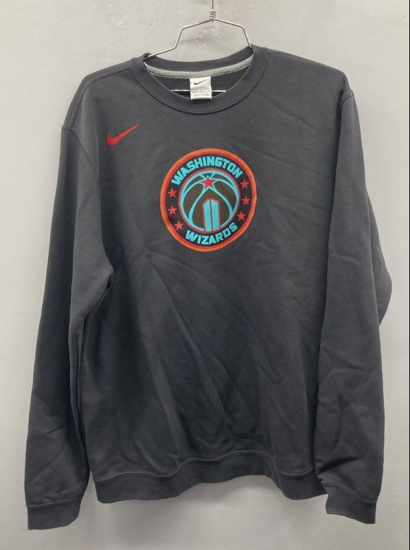 Nike Men’s Washington Wizards NBA Basketball Crewneck Sweatshirt Gray Size L