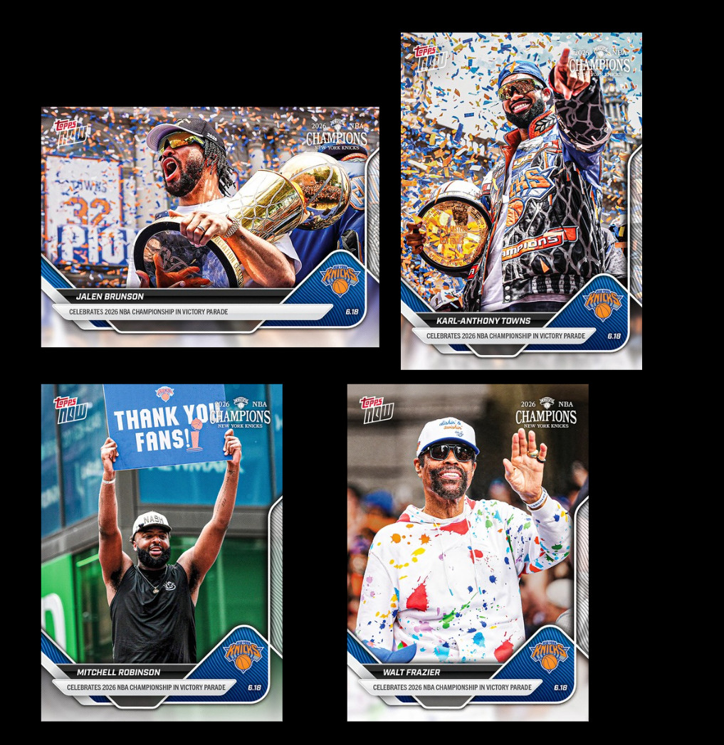 4-Card Bundle Knicks Victory Parade 2026 NBA Topps NOW Cards OS01-OS04 Presale