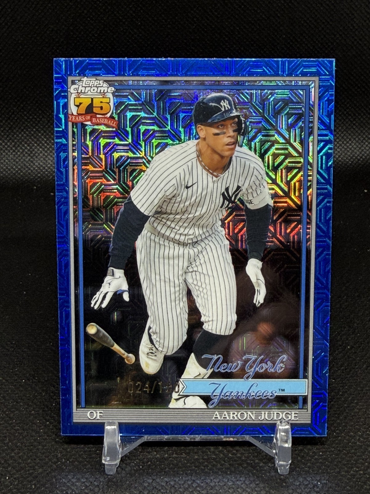 2026 Topps Series 1 Aaron Judge #91C-82 – Blue Mojo Chrome 24/150 (SP) – Yankees