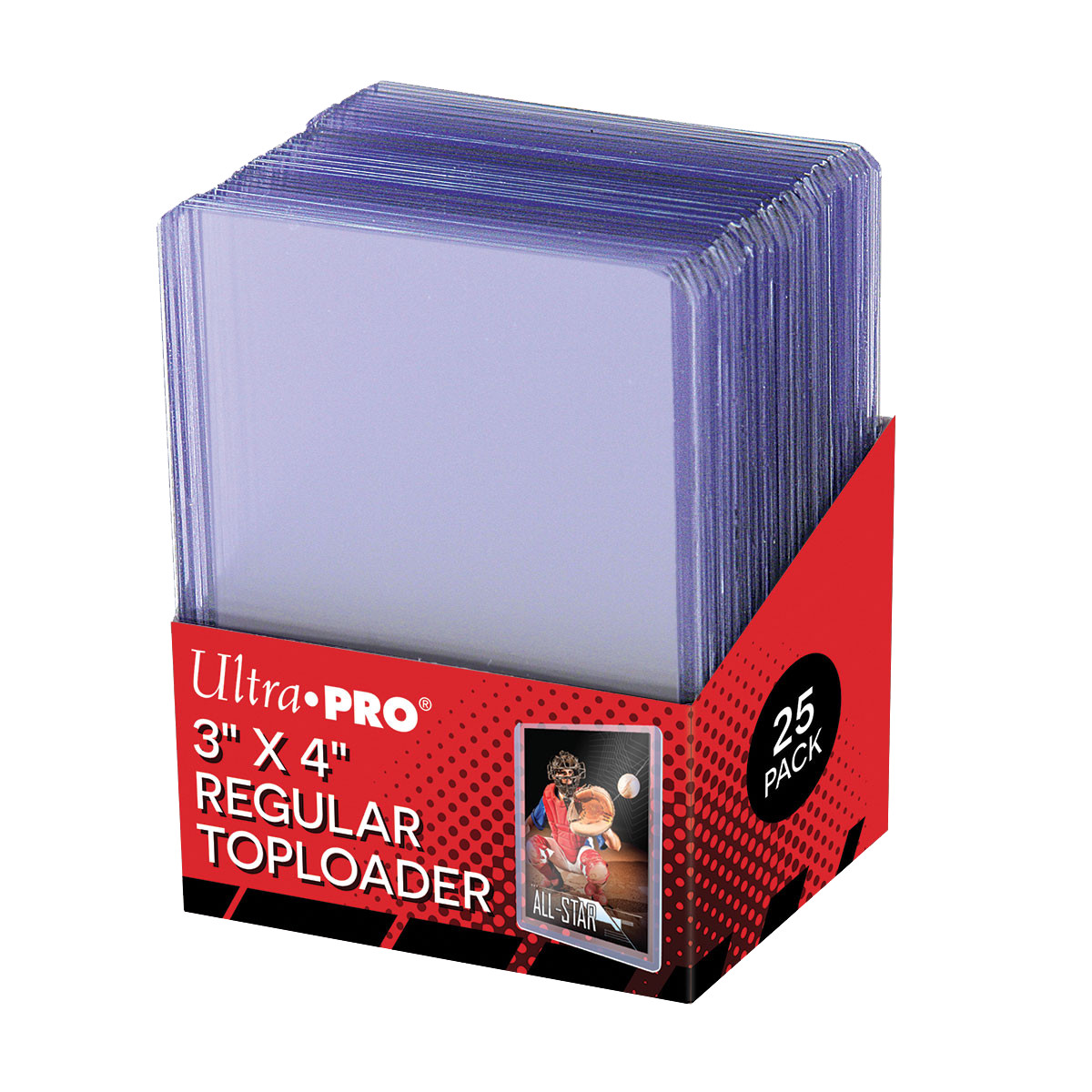 Ultra PRO 25 Pack 3″x4″ Clear Regular Toploaders