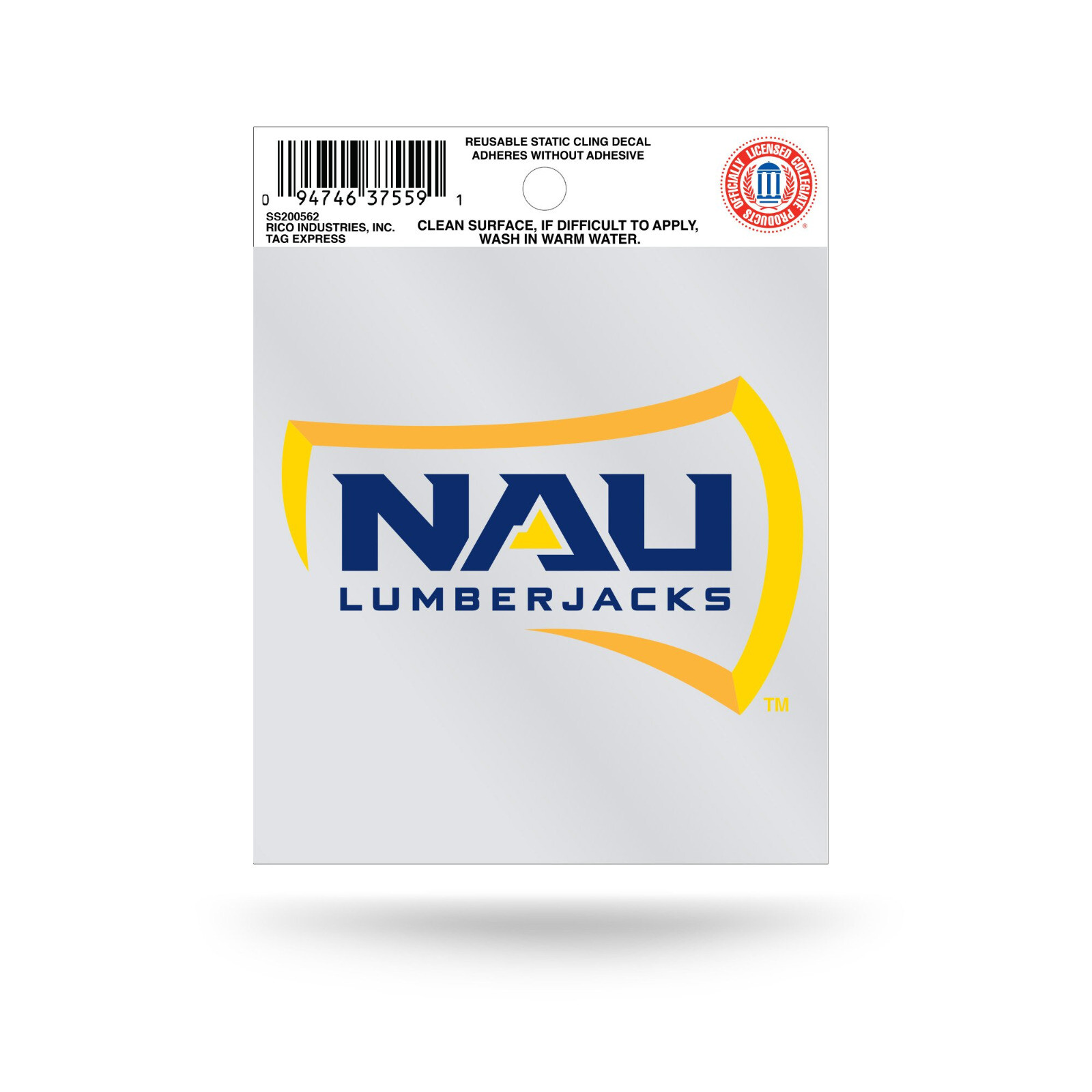 Northern Arizona Lumberjacks Static Cling Sticker Window or Car! 3×4 Inches NAU