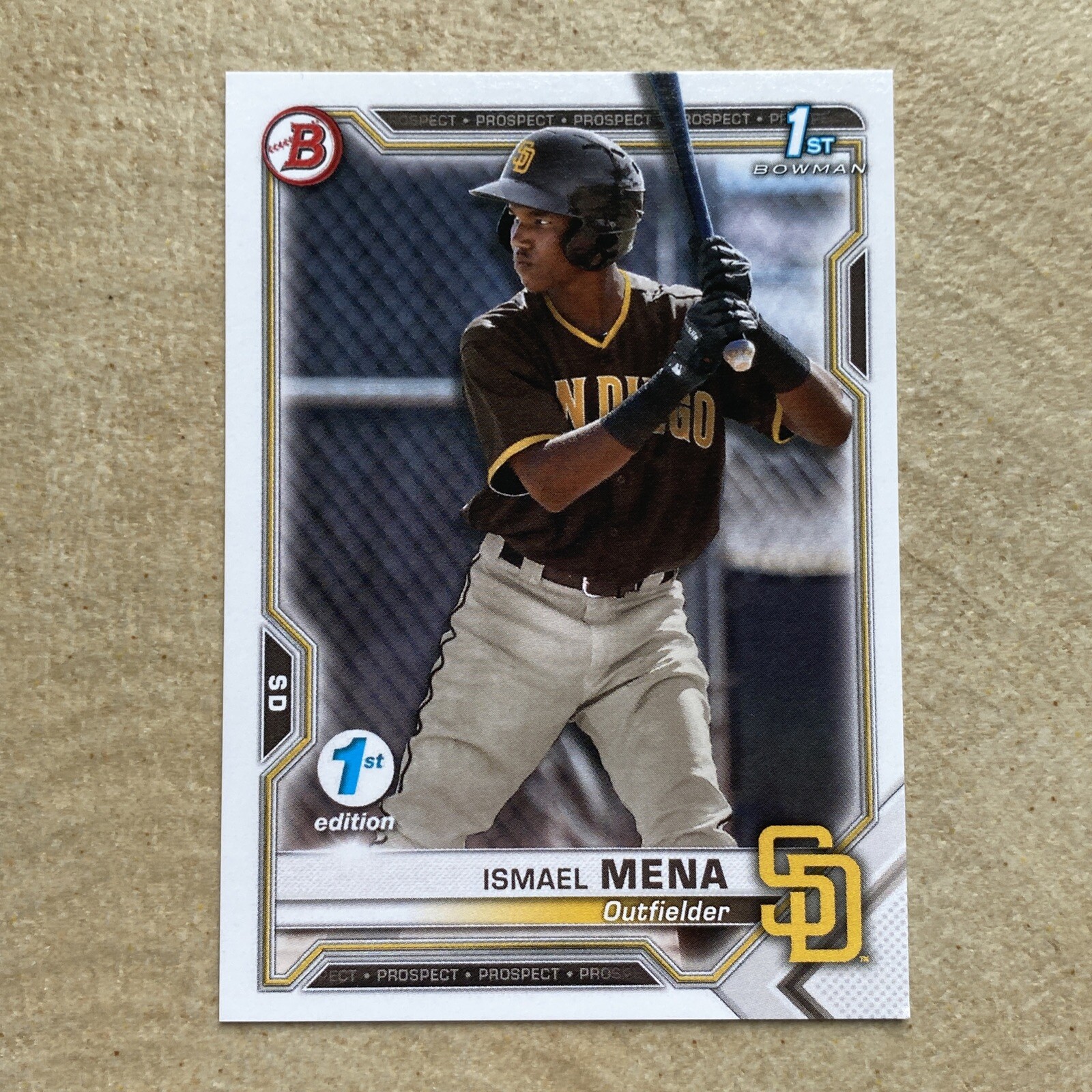 2021 Bowman 1ST EDITION DRAFT 1ST ROOKIE #BFE-36 ISMAEL MENA SAN DIEGO PADRES