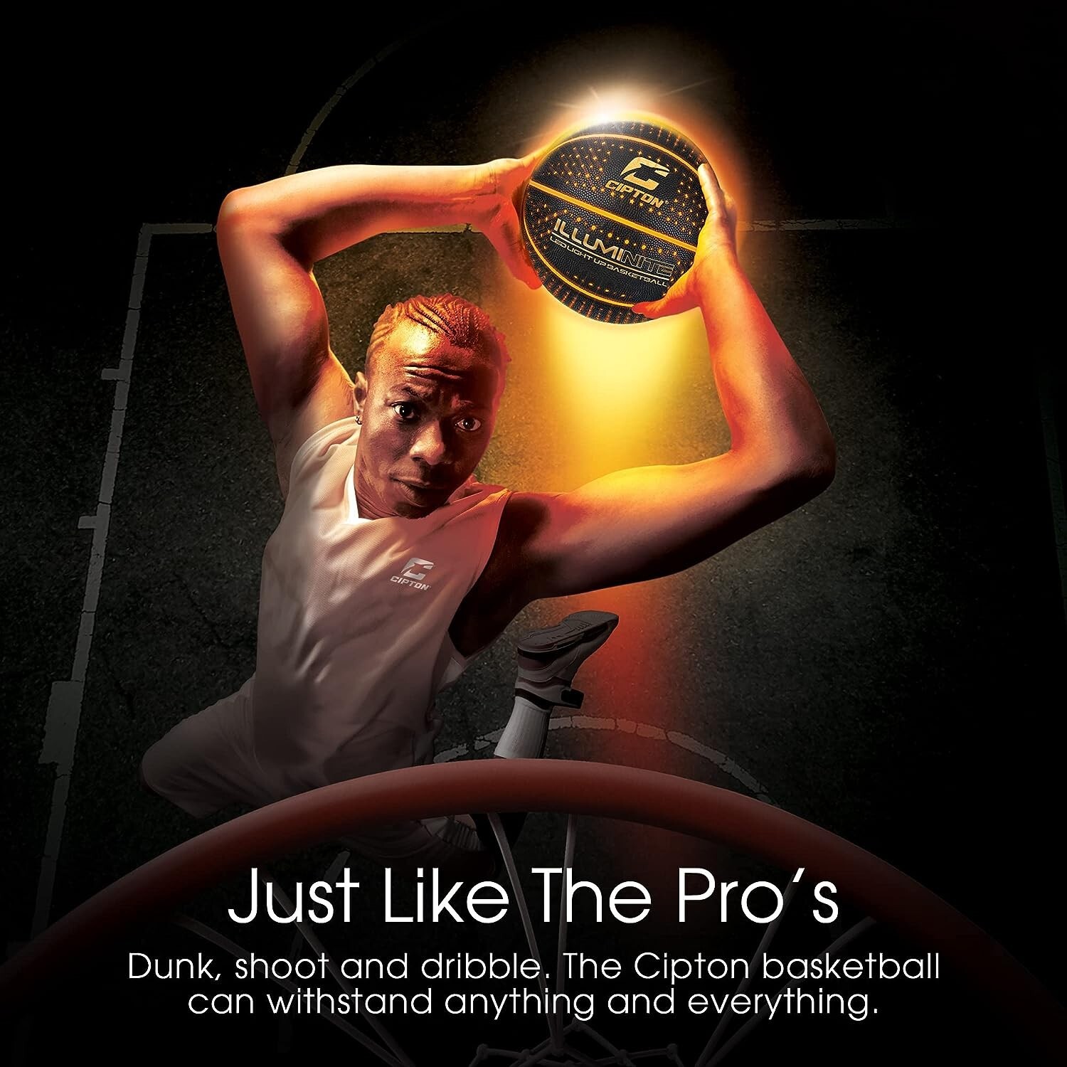 Glow In the Dark Microfiber Leather Official Size Basketball – 29.5 Inch