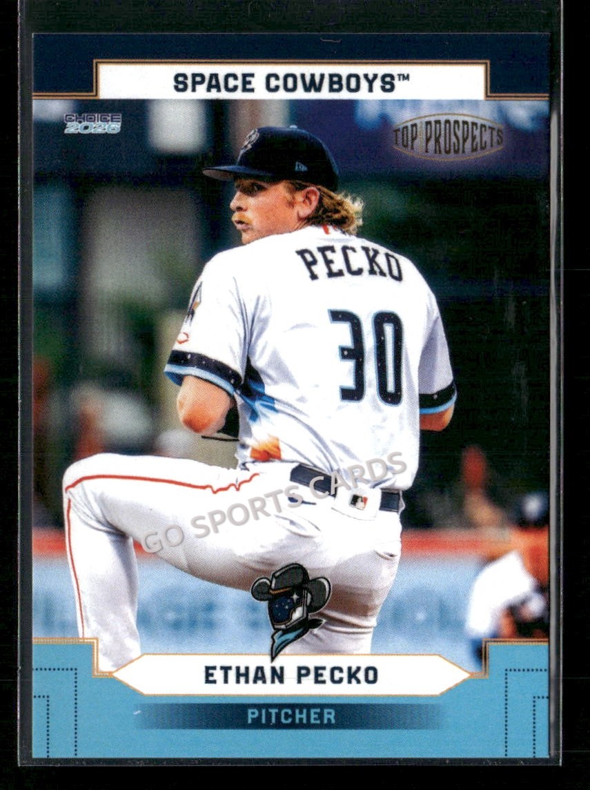 2026 AAA Top Prospects Sugarland Space Cowboys Ethan Pecko RC Rookie Astros