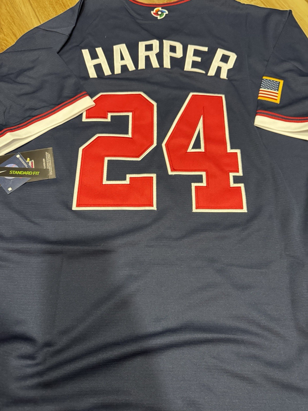 Bryce HARPER Team USA #24 Navy Blue Jersey Adult All Sizes NWT 2026 WBC