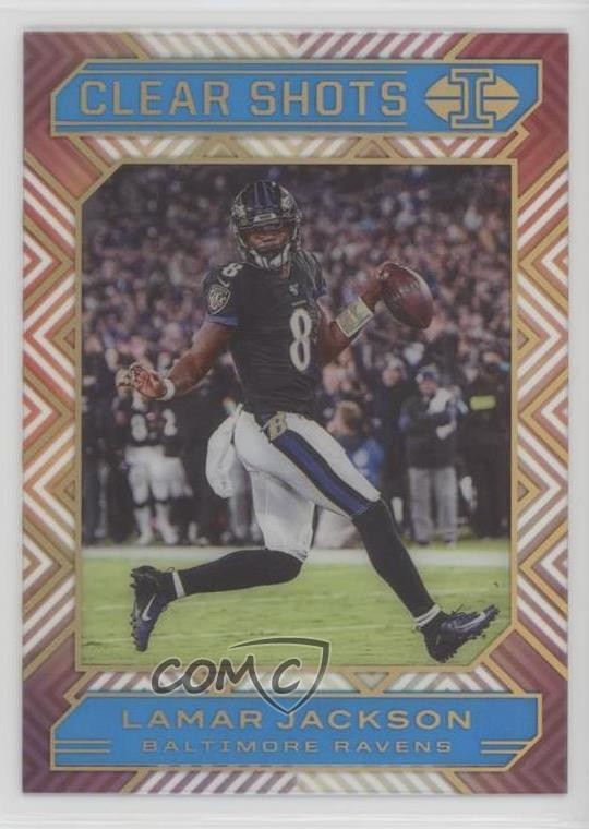 2020 Panini Illusions Clear Shots Light Blue 81/299 Lamar Jackson #2 0z0n