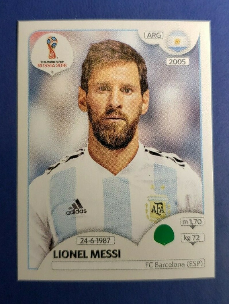 LIONEL MESSI #288 ARGENTINA NATIONAL TEAM – PANINI WORLD CUP 2018 RUSSIA