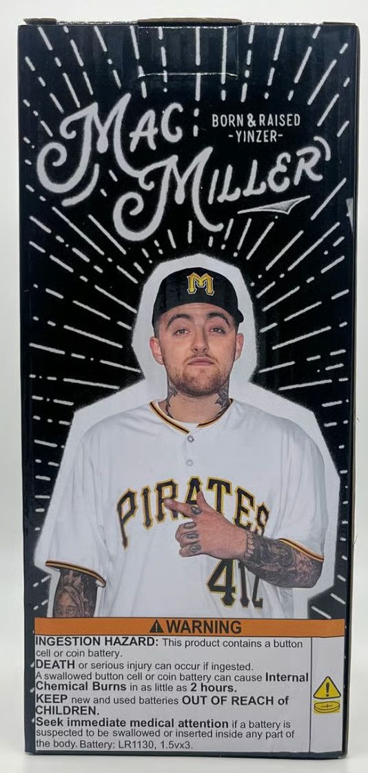MINT – Mac Miller Bobblehead Pirates Stadium Collectable, New UNOPENED BOX