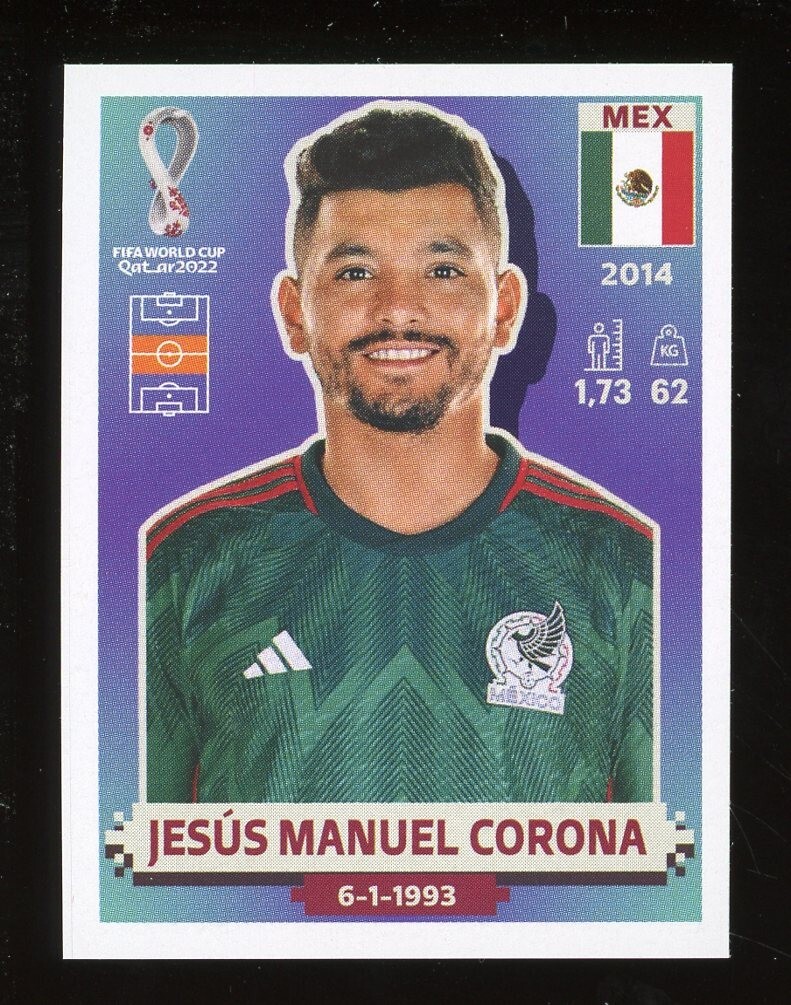 2022 Fifa World Cup Panini Sticker JESUS MANUEL CORONA Mexico MEX12