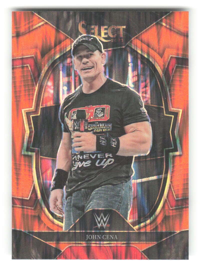 2023 Panini Select WWE Orange Flash Prizms #79 John Cena Concourse