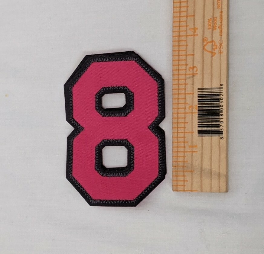 #8 Mother’s Day MLB authentic team issue 4 X 2 3/4 inches uniform number