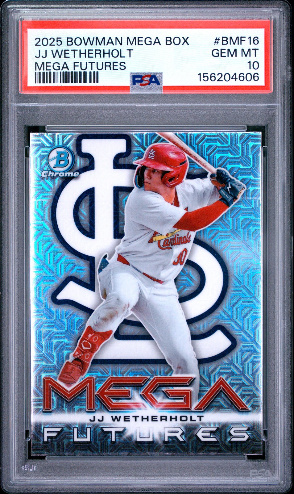 2025 BOWMAN MEGA BOX MEGA FUTURES #BMF16 JJ WETHERHOLT PSA 10