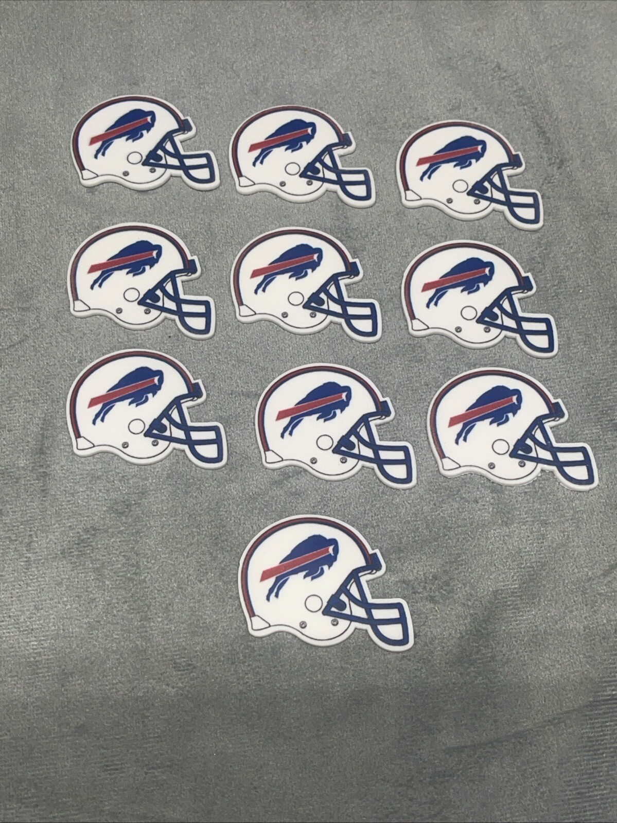 Buffalo Bills Football Helmet Flatback Planar Resin Mini Helmet Lot Of 10